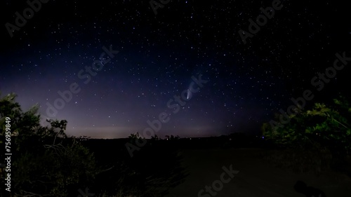 Meteor shower in the desert