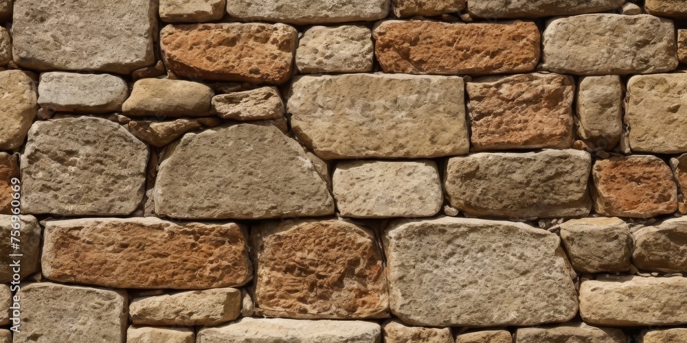 seamless ashlar old stone wall texture background Stock Illustration ...