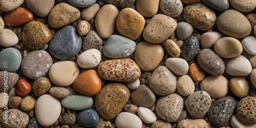 Small sea stones, gravel texture Background