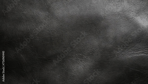 Black grained leather surface texture
