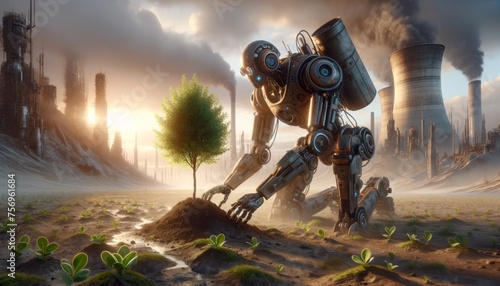 A highly detailed, noise-free image capturing the spirit and style of the futuristic robot, similar to the previous images. photo
