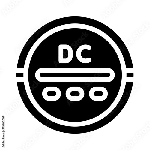 dc power glyph icon