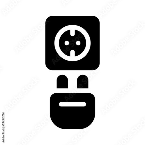 plug in glyph icon