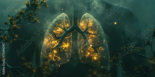 Exploring the complex beauty of the human respiratory system and lungs. Concept Human Respiratory System, Lungs, Anatomy, Breathing Techniques, Health Benefits
