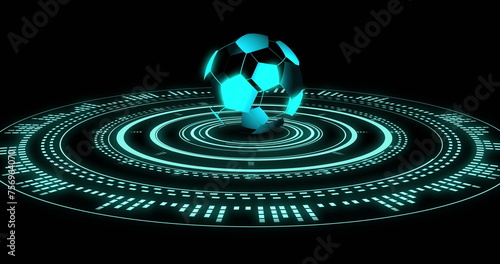 Image of scope scanning over digital football