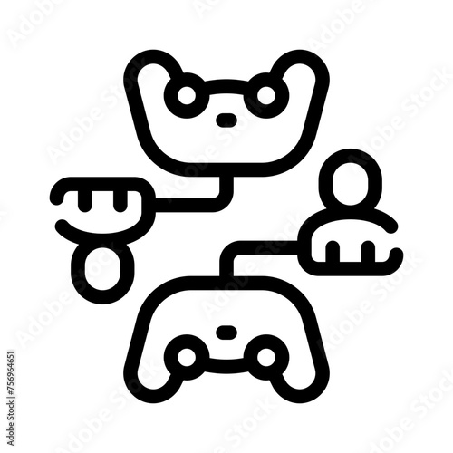 multiplayer line icon