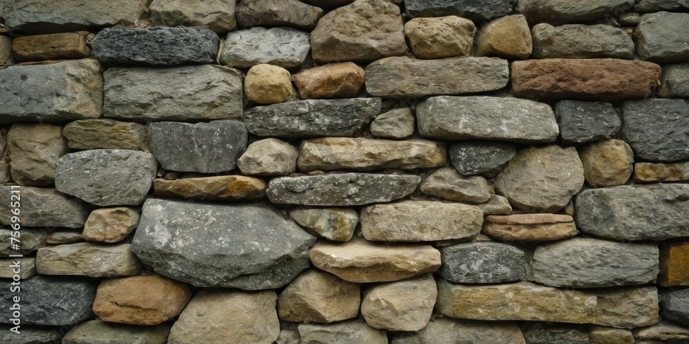 Stone wall texture background - grey stone siding with different sized stones Stone wall texture background - grey stone siding with different sized stones