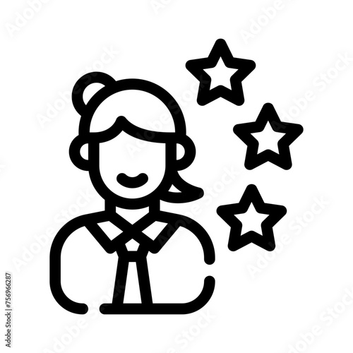role model line icon