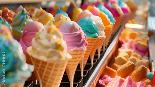 Special discounts and promotions at ice cream shops and candy stores make the day even sweeter for children and families. photo