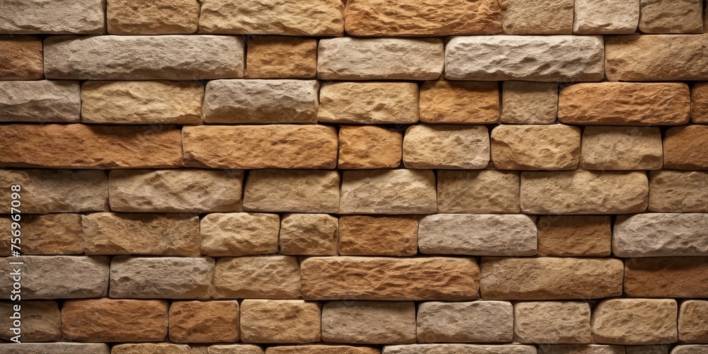 Stripe stone wall pattern, seamless texture.
