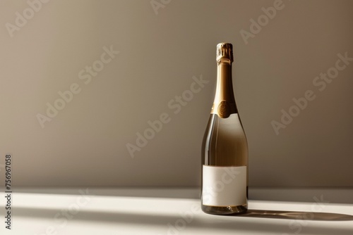 Elegant champagne bottle in soft light © Natalia