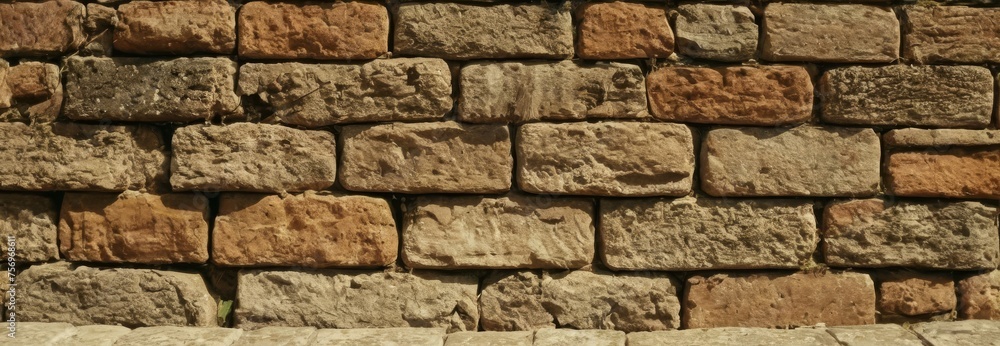 Fototapeta premium Texture of old stone brick wall background