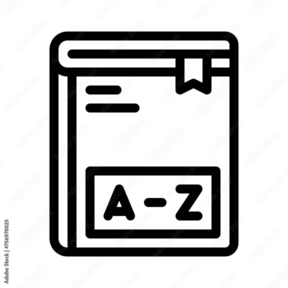 dictionary line icon dictionary line icon