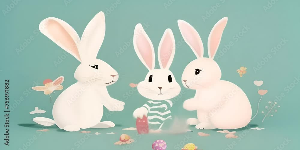 bubbles speech with card greeting holiday spring conversation a have rabbits together talking bunny Easter bubbles speech with card greeting holiday spring conversation a have rabbits together talking bunny Easter