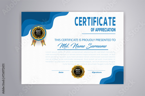 Professional Elegant certificate template design