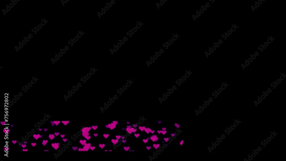 hearts lower third with alpha, animated hearts lower third with transparency, lower third design, animated lower third