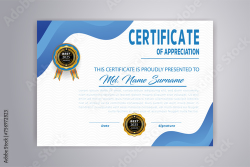 Professional Elegant certificate template design
