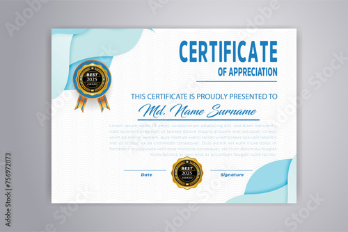 Professional Elegant certificate template design