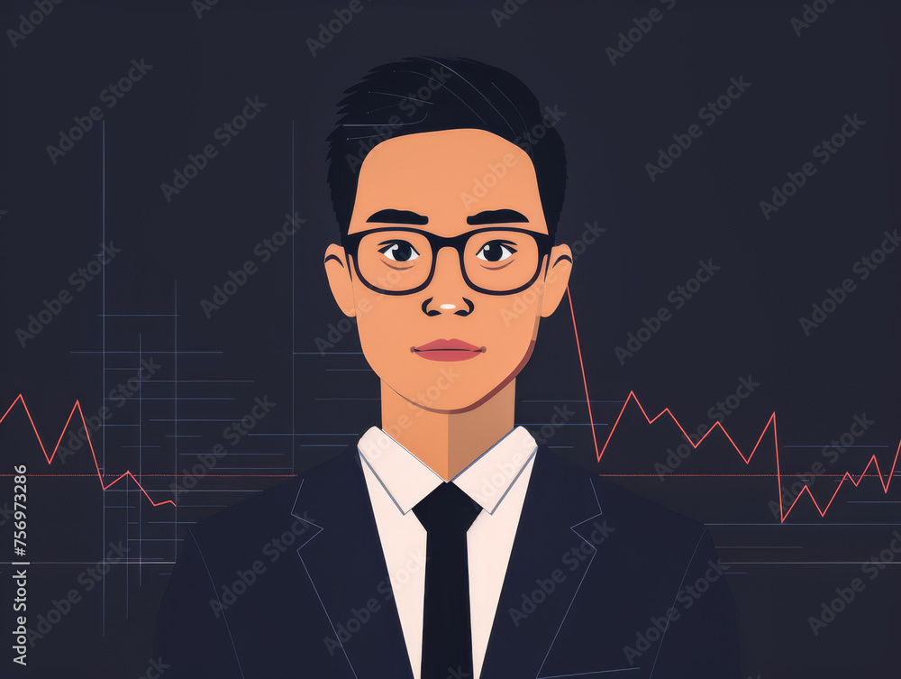 Trader dealing with dynamic data analysis and market analytics in a high pressure environment Trader dealing with dynamic data analysis and market analytics in a high pressure environment