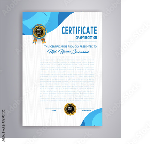 Professional Elegant certificate template design