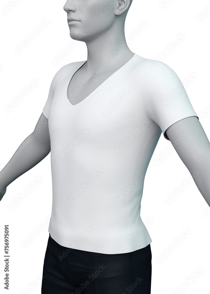 Fototapeta premium 3D Rendered Male mannequin in white shirt