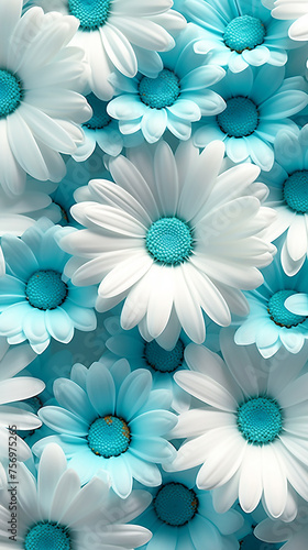 Fresh and Colorful Spring Flower Pattern Phone Wallpaper Graphic © Seption Plus