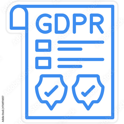 Gdpr Policy Icon Style