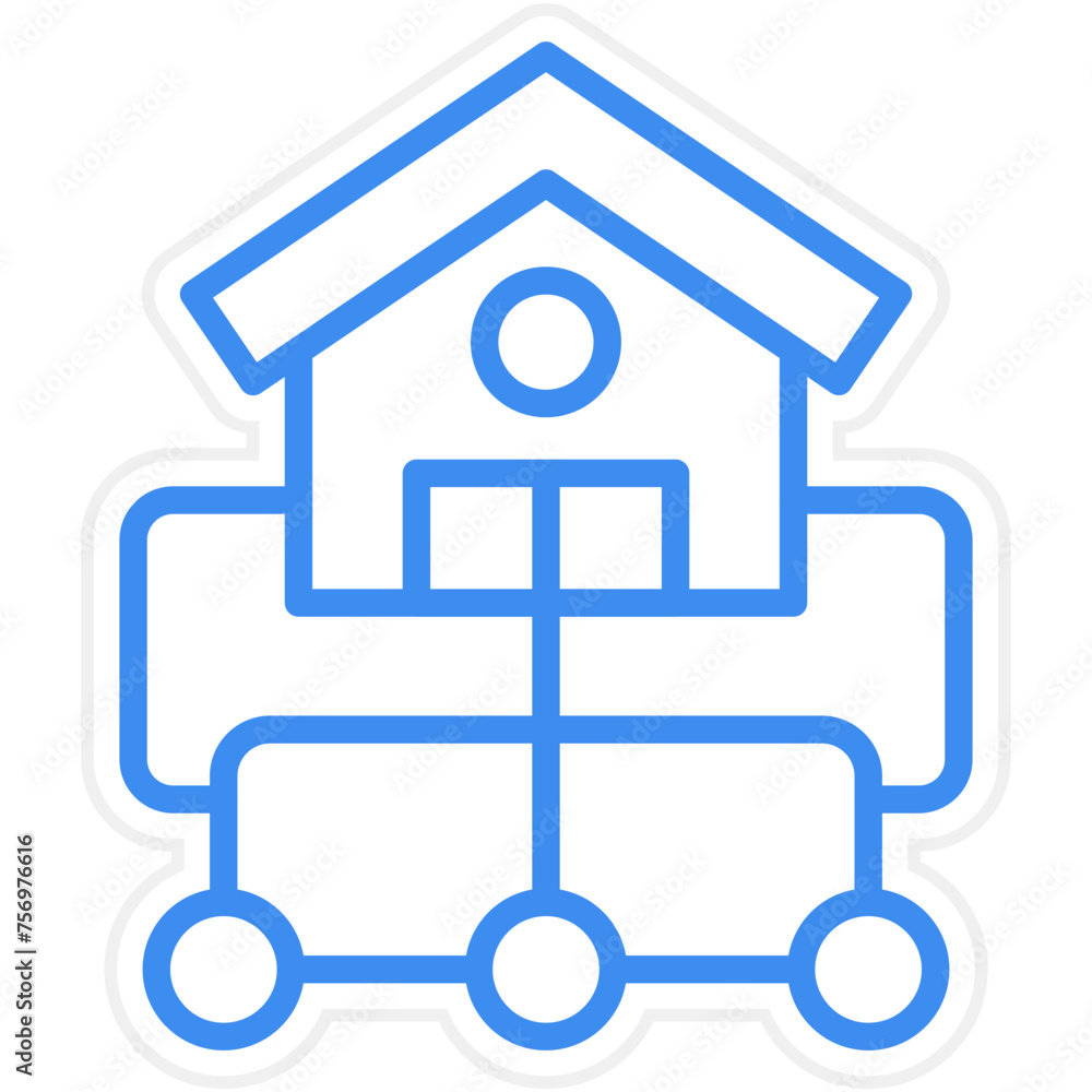 Home Network Icon Style Home Network Icon Style