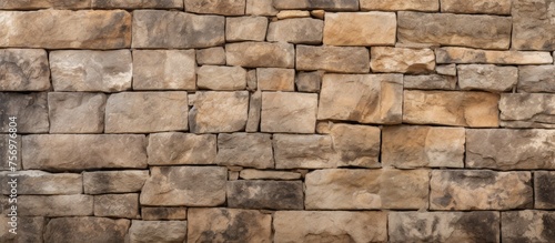 Ancient Stone Wall Background or Texture