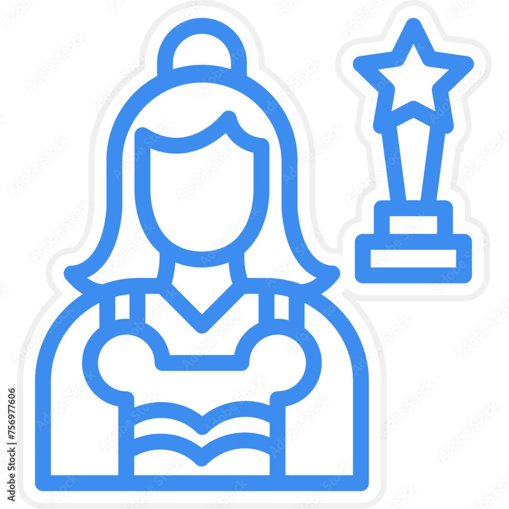 Fototapeta premium Actress Icon Style