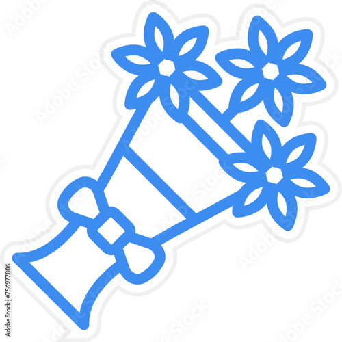 Flower Bouquet Icon Style
