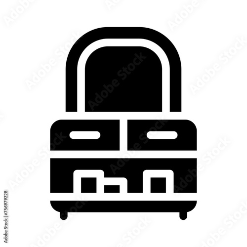 dressing table glyph icon