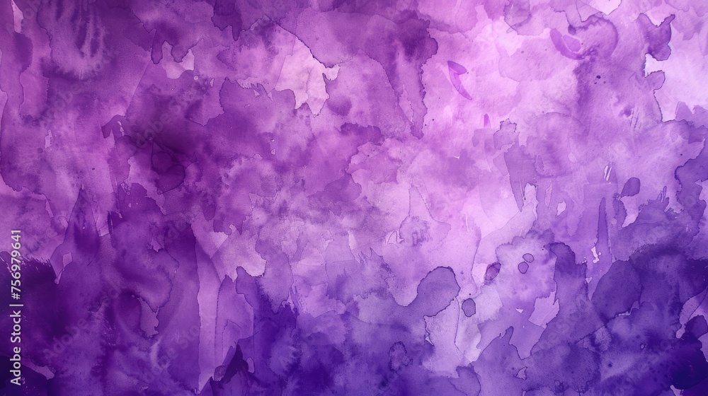 Fototapeta premium Abstract purple watercolor background with a gradient of shades creating a textured appearance. Ideal for backgrounds, wallpapers or creative designs.