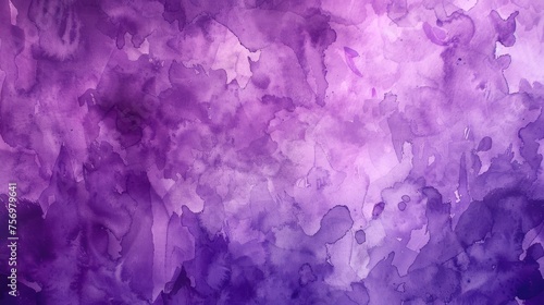 Abstract purple watercolor background with a gradient of shades creating a textured appearance. Ideal for backgrounds, wallpapers or creative designs. © mashimara