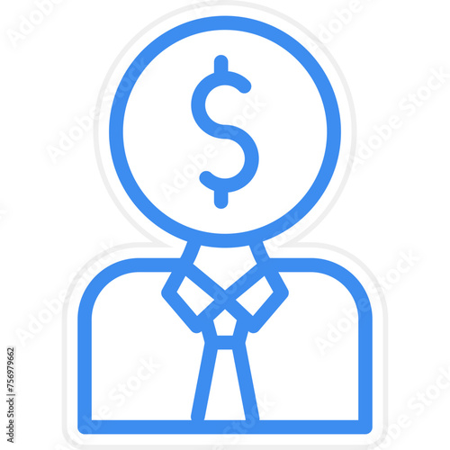 Junior Sales Rep Icon Style