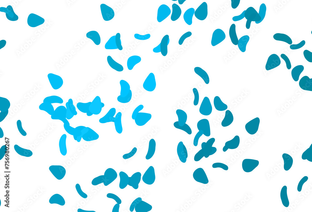 Light BLUE vector template with memphis shapes.