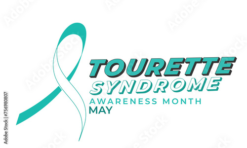 Tourettes syndrome awareness month. background, banner, card, poster, template. Vector illustration.