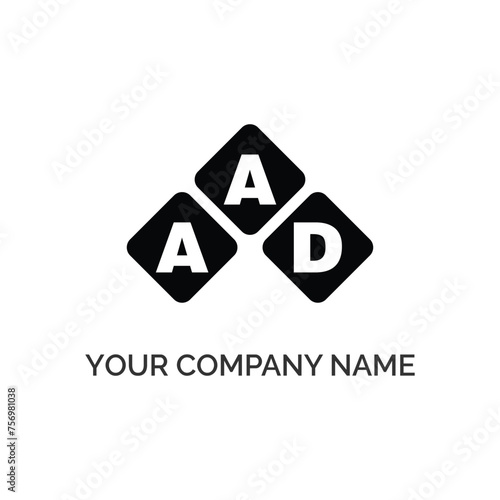 AAD letter logo design on white background. AAD logo. AAD creative initials letter Monogram logo icon concept. AAD letter design photo