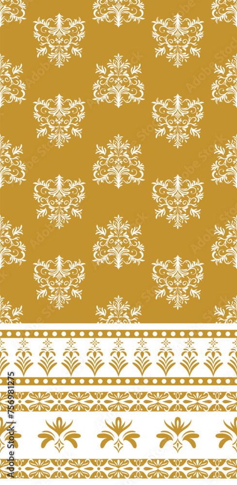 Ethnic Pattern. Ethnic India seamless pattern design oriental style. Damask India Motif. Ethnic Pattern. Ethnic India seamless pattern design oriental style. Damask India Motif.