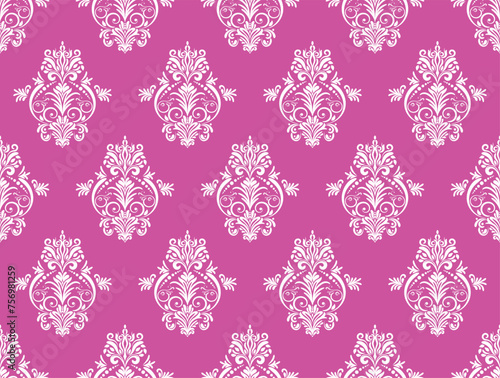 Ethnic Pattern. Ethnic India seamless pattern design oriental style. Damask India Motif.