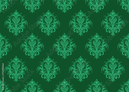 Ethnic Pattern. Ethnic India seamless pattern design oriental style. Damask India Motif.