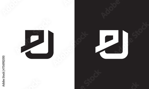 EU logo, monogram unique logo, black and white logo, premium elegant logo, letter EU Vector minimalist