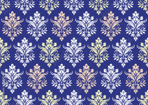 Ethnic Pattern. Ethnic India seamless pattern design oriental style. Damask India Motif.