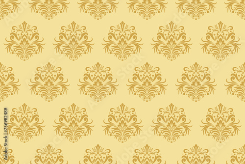 Ethnic Pattern. Ethnic India seamless pattern design oriental style. Damask India Motif.