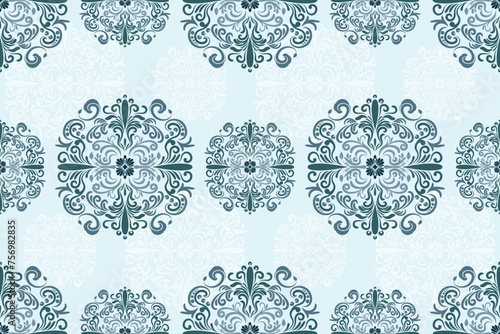 Ethnic Pattern. Ethnic India seamless pattern design oriental style. Damask India Motif.
