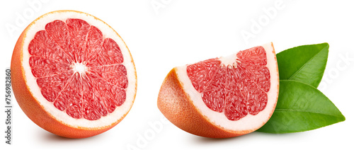 Isolated grapefruit with leaf