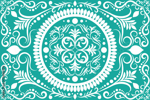 Ethnic Pattern. Ethnic India seamless pattern design oriental style. Damask India Motif.