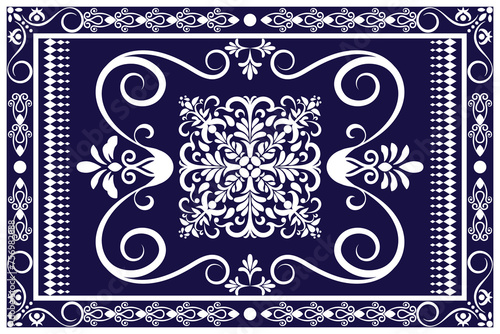 Ethnic Pattern. Ethnic India seamless pattern design oriental style. Damask India Motif.