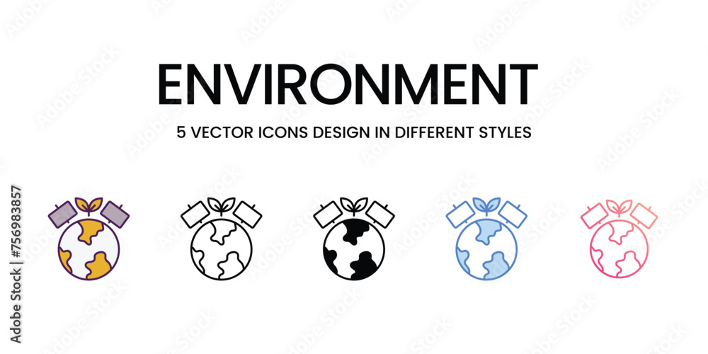 Environment icons set vector stock illustration Environment icons set vector stock illustration