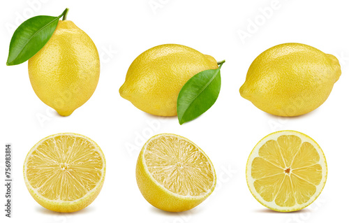 Fresh organic lemon isolated